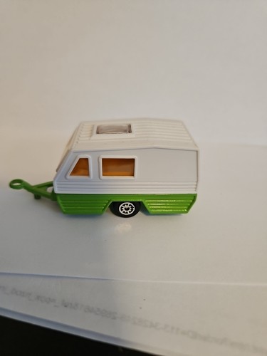 Green and white camper - green,